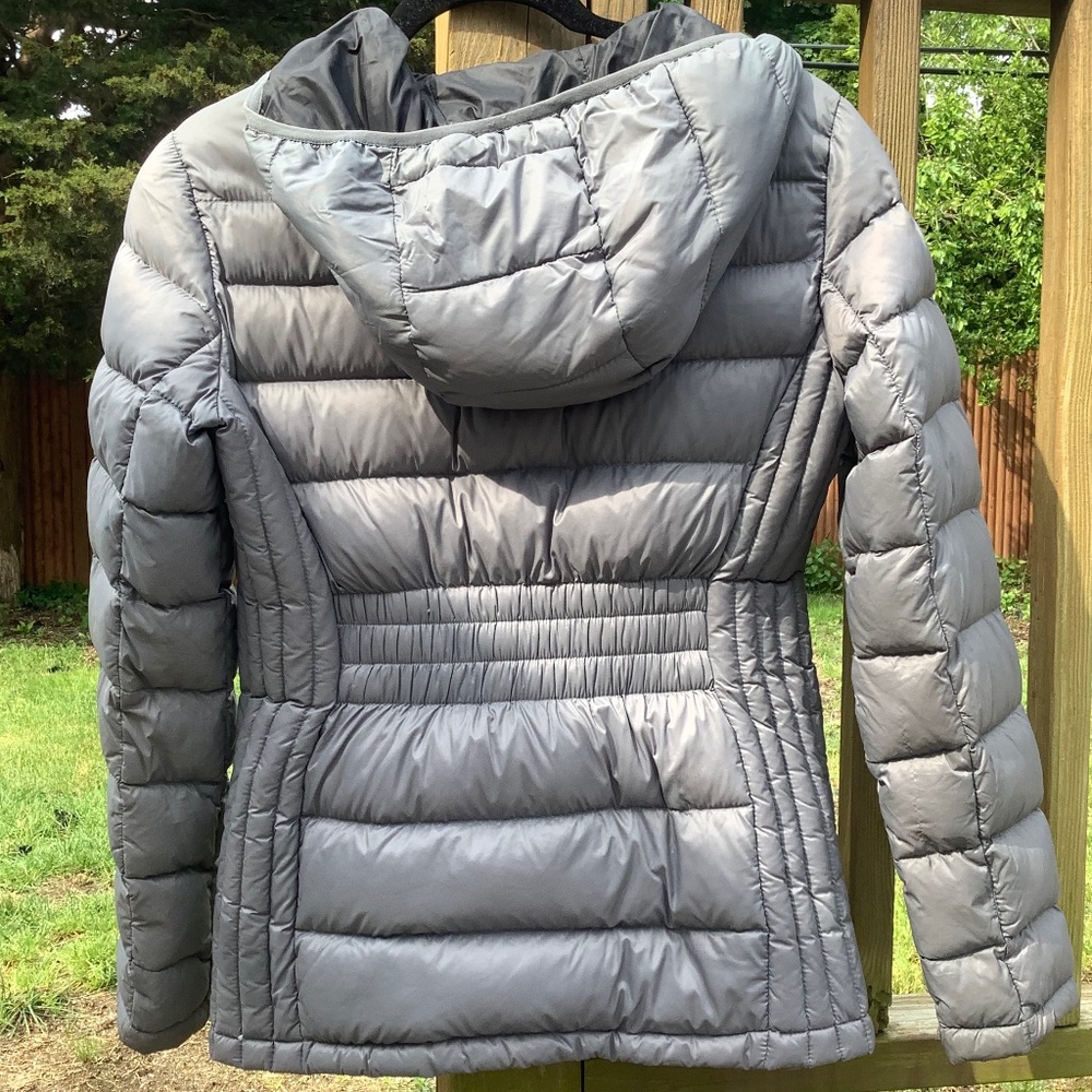 Michael Kors Gray Packable Down Fill Jacket With … - image 5